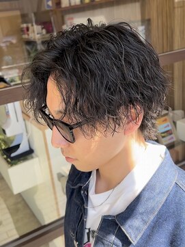 イエローコーン 金沢文庫店(YELLOW CORN) ツイストスパイラルパーマ/メンズパーマ/センターパートパーマ