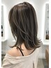 カット+白髪ぼかしハイライト ￥14990[新小岩/レイヤーカット/ボブ]