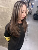 キング(K!ng)&nbsp;縮毛矯正髪質改善ハイライトレイヤーカット楠葉美容室エクステ