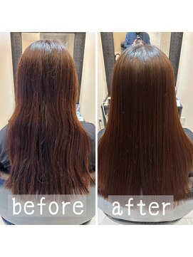 グロス(gloss) 【箕面豊中池田】髪質改善縮毛矯正ビフォーアフター