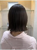 切りっぱなし/顔周りレイヤー/オリーブ