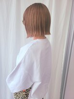 ツイギー 宮西店(TWiGGY)&nbsp;ピンクベージュ×切りっぱなしボブ