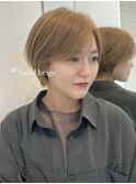 美髪カールシアーカラーピンクブラウンエアリーロングセミディ