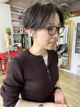 ヌード(NUDE) NUDE ハンサムショート大人ショートボブ前髪なしショート