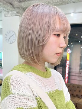 DATE梅田 ダブルカラー/ブリーチなしダブルカラー/ハイトーン【4月上旬OPEN（予定）】 ダブルカラー/ケアブリーチ/ミルクティーベージュ/レイヤー/梅田