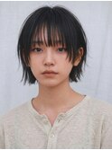 丸型ハッシュカットクールショートイメチェン前髪レイヤーボブ