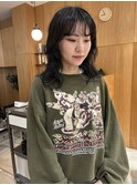 ニュアンスパーマミディアムレイヤーウルフハッシュカット