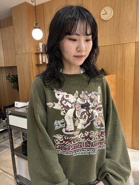 パークホワイト 代官山(PARK White) ニュアンスパーマミディアムレイヤーウルフハッシュカット