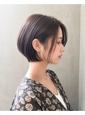 ショートボブ×絶壁解消カット20代30代40代50代丸顔面長池袋