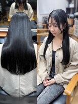 ルアナ 名古屋店(Luana)&nbsp;地毛風髪質改善ストレートでつくる清楚風黒髪＊植田＊名古屋名駅