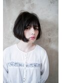 シースルーバングボブ