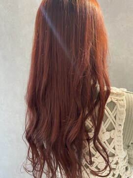 ジーナ 博多(Zina) 小顔セミウェットウェーブピンクベージュハイライトカラー