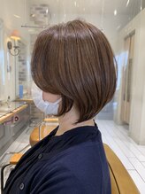 ブリッジ バイ ネオリーブ 綱島店(bridge by neolive) くびれヘアショートボブ＆明るい白髪染め