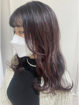 ニューヨークニューヨーク なんば道頓堀店(NYNY) ハイライト×ピンクブラウン