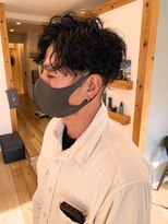 床屋 ノット(KNOT)&nbsp;ナチュラルパーマ/大人男子のツーブロパーマ