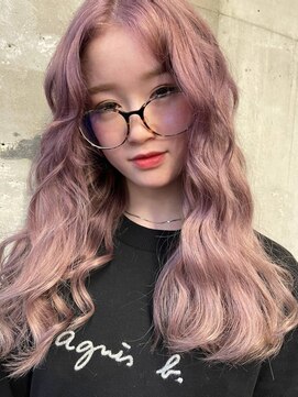 ガルボヘアー 名古屋栄店(garbo hair) カラー プルエクステ ハイトーン ピンク