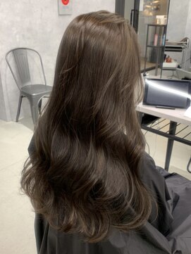 ラックスビー エルモ 三田店(LUXBE ELMO) 大人可愛い透明感グレージュロングレイヤー