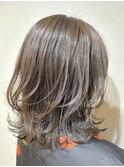 【20代30代】ヌーディー外ハネxグレーアッシュ