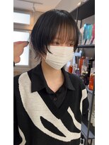 サンド 鹿児島中央(sand)&nbsp;黒髪/グレーベージュ/レイヤーロング/前髪パーマ[鹿児島駅]