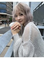 エゴル ナゴヤサカエ(ENGOL NAGOYA SAKAE)&nbsp;坂野貴哉/ホワイトベージュ/デザインカラー/ハイトーンカラー