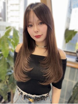 ハチ(HACHI) エクステ60本で馴染ませレイヤー"ワンカールスタイル"