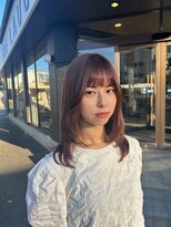 ザラフター ザブリーチ 新下関(the laughter/The bleach)&nbsp;ピンクブラウン×レイヤーカット