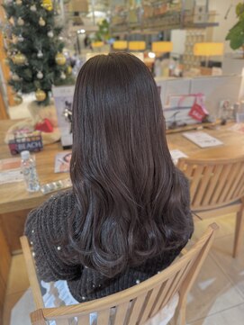 ビーチ(BEACH) ラベンダーブラウン透明感ブリーチなしカラーレイヤーカット