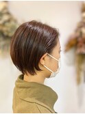 ショートボブ☆ピンクブラウン
