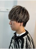 マッシュショート/波巻きツイストスパイラルメンズカットパーマ