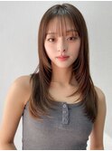 小顔 美髪 レイヤーカット イメチェン ワイドバング"