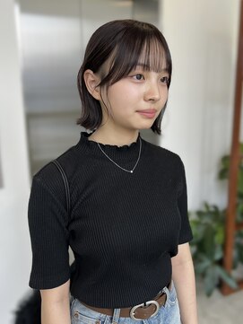 ソピ バイ インビテーション(sopi by invitation) 外ハネボブ/小顔カット/後毛カット/ラベンダーカラー/＊