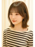 ミディアムボブ、外はねワンカール30代/40代/50代/60代