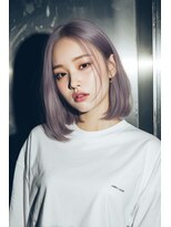 プライズ 所沢プロぺ通り店(prize)&nbsp;ボブシルバーアッシュハイトーンブリーチカラー所沢ケアブリーチ