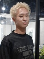 ラベル 渋谷(LAVEL)&nbsp;スパイキーショート/ブロンド/ブリーチカラー/抜きっぱなし