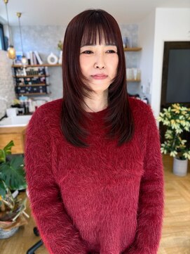 ミカシータ(micasita) ピンクカラー×ロングレイヤー