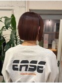ミニボブ チェリーカラー ブリーチカラー