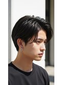 メンズカット/爽やかに動くフェザーパーマ/センターパート/越谷