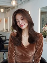 ラファンジュ ヘアー(Rohange hair)&nbsp;ラテグレージュ/韓国巻き/顔周りカット/レイヤーカット