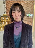 ボブ　レイヤーボブ　韓国　レイヤー　顔周り　前髪　立川