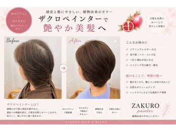 桜楽 八尾店の写真/白髪を美しく染めるザクロペインター