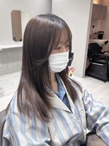 hyon myon/RISEbyREVO 綾瀬店【ヒョンミョン】&nbsp;ハッシュカット/デザインカラー/グレージュ[綾瀬駅/韓国ヘア]