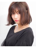 【添田】似合わせカットで外ハネも大人かわいい切りっぱなしボブ