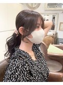 結んでも可愛くなる前髪 顔周りカット【横浜】