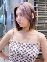 アイティーバイアルバム 八王子店(IT by ALBUM) アップバングベージュボブ_チェリーブラウンフェミニン_9257