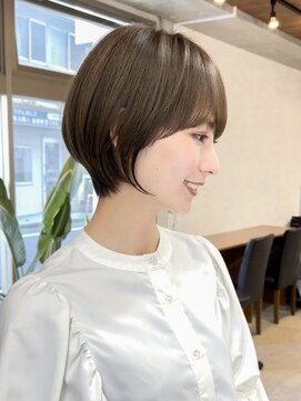 ハルキミナト ジャパン トウキョウ(HARUKI MINATO japan TOKYO) 30代40代50代/丸みショート/クビレ/前髪あり/ブラウン/表参道