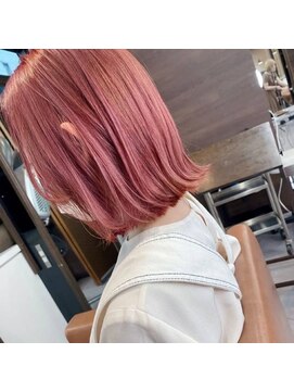 エヌプラス(N+) 切りっぱなしボブ/エアリーロング/美髪/ピンクブラウン