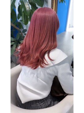 ファムエリア(FEMME AREA) ピンクカラー  ブリーチ　ダブルカラー　ピンクベージュ