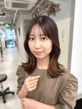 シェノン(Chainon.) 韓国ミディアムロング　シースルーバング　前髪　【博多】