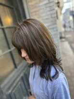 シャル 町田(shalu)&nbsp;大人ふんわり柔らかカラー/オリーブグレージュ/20代30代