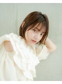 顎ラインボブ×マロンベージュ